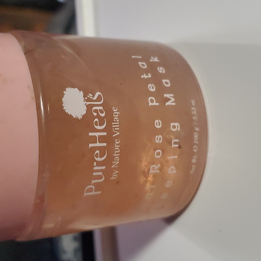 pure heals rose petal sleeping mask. used one time, my face is too oily for it:(